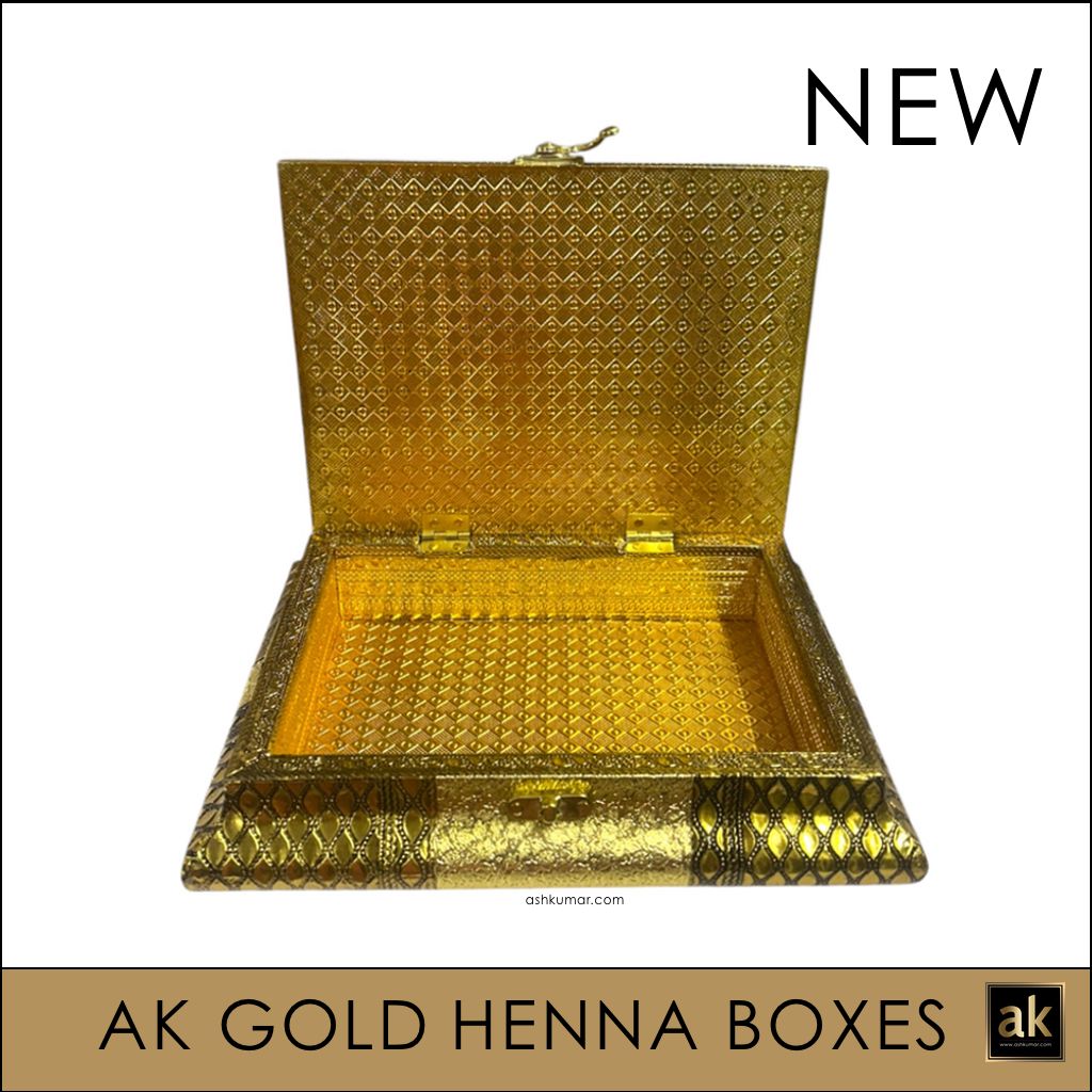 ELEGANT AK GOLD HENNA BOX