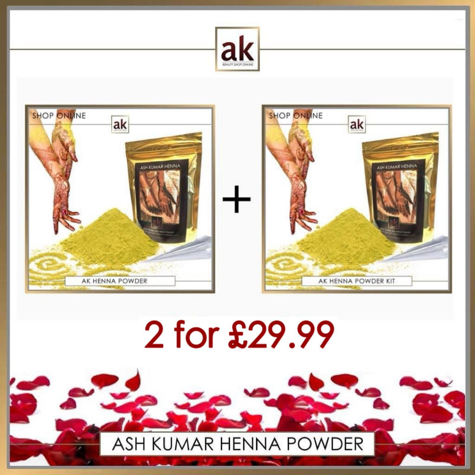 2 FOR £29.99 AK HENNA POWDER