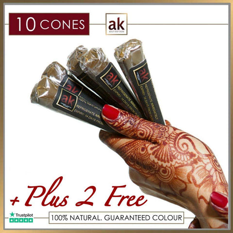 5 READY TO USE HENNA CONES PLUS 2 FREE