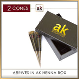 2 Ready To Use Henna Cones - Ash Kumar Products UK